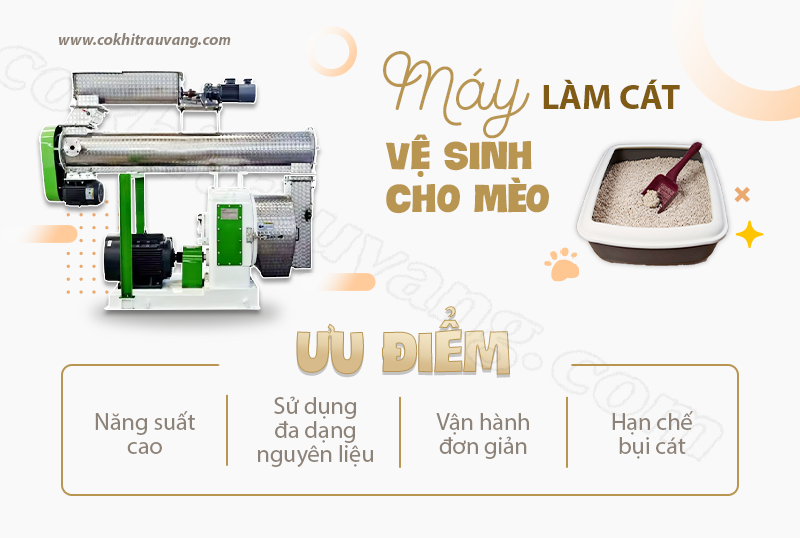 máy làm cát vệ sinh cho mèo