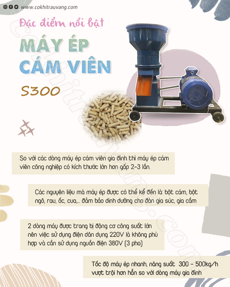 máy tạo cám viên S300