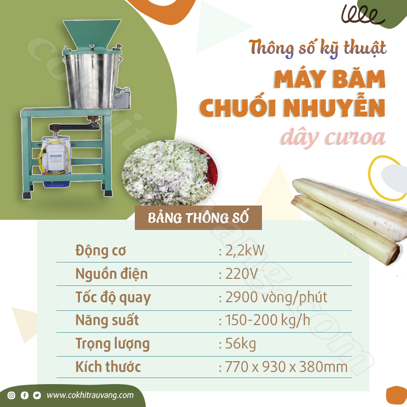 máy xay cây chuối