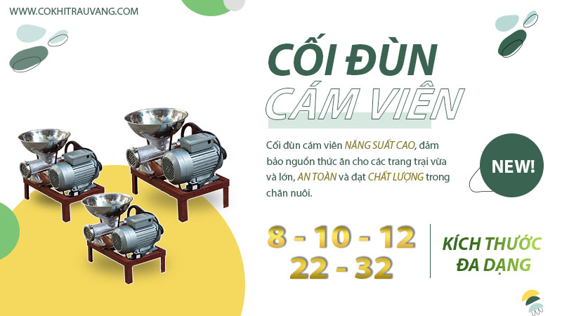 máy ép cám viên trục ngang