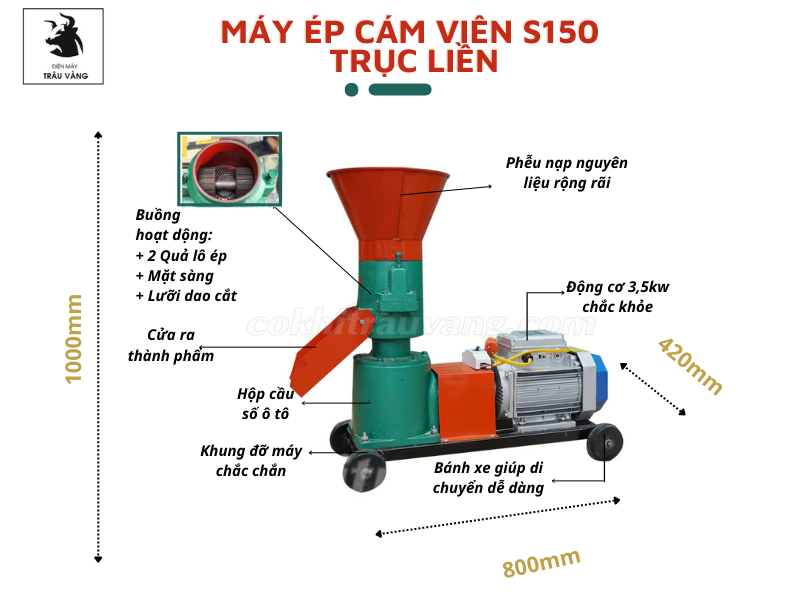 Máy ép cám viên S150 plus