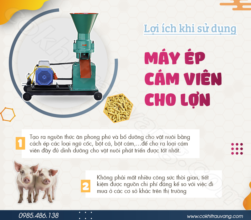 Máy ép cám viên cho lợn