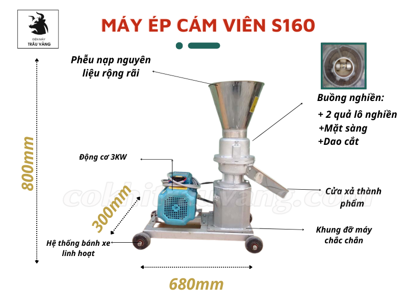 Máy ép cám viên cho lợn