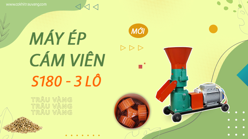 máy ép cám viên trục liền 3 lô