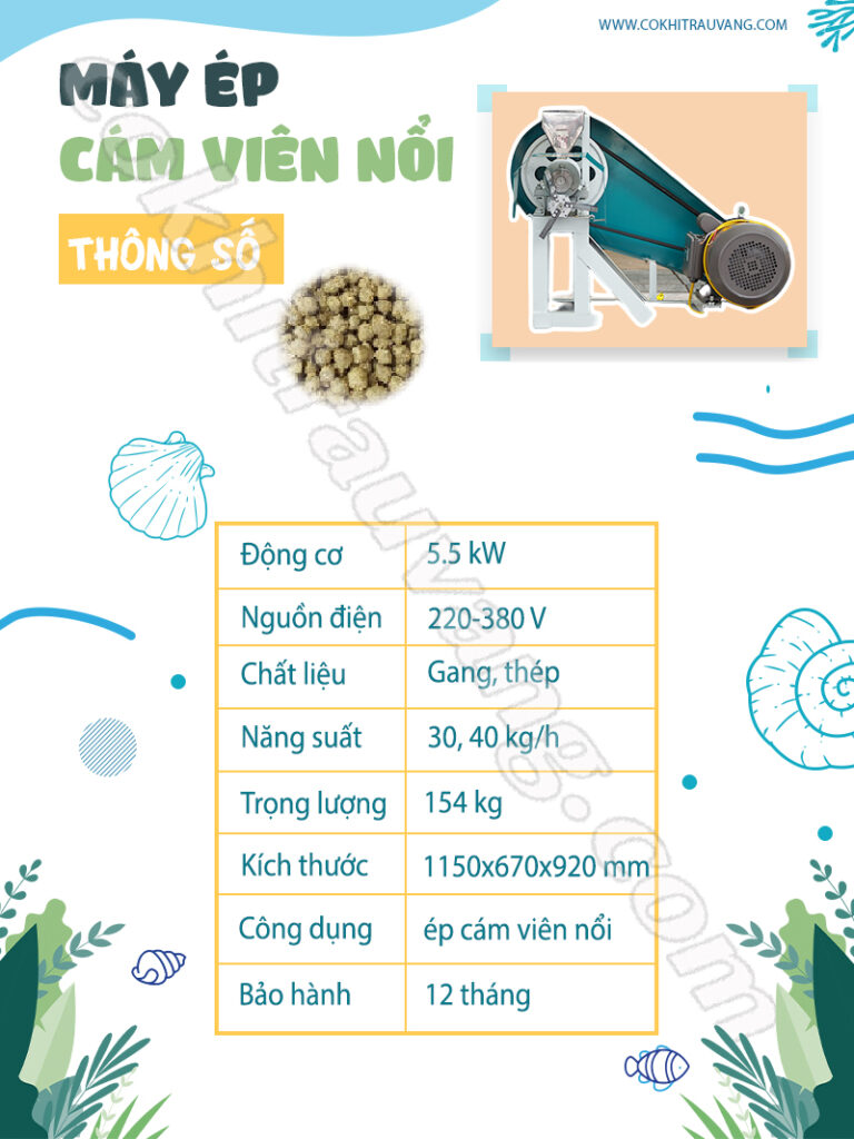 máy ép cám nổi mini