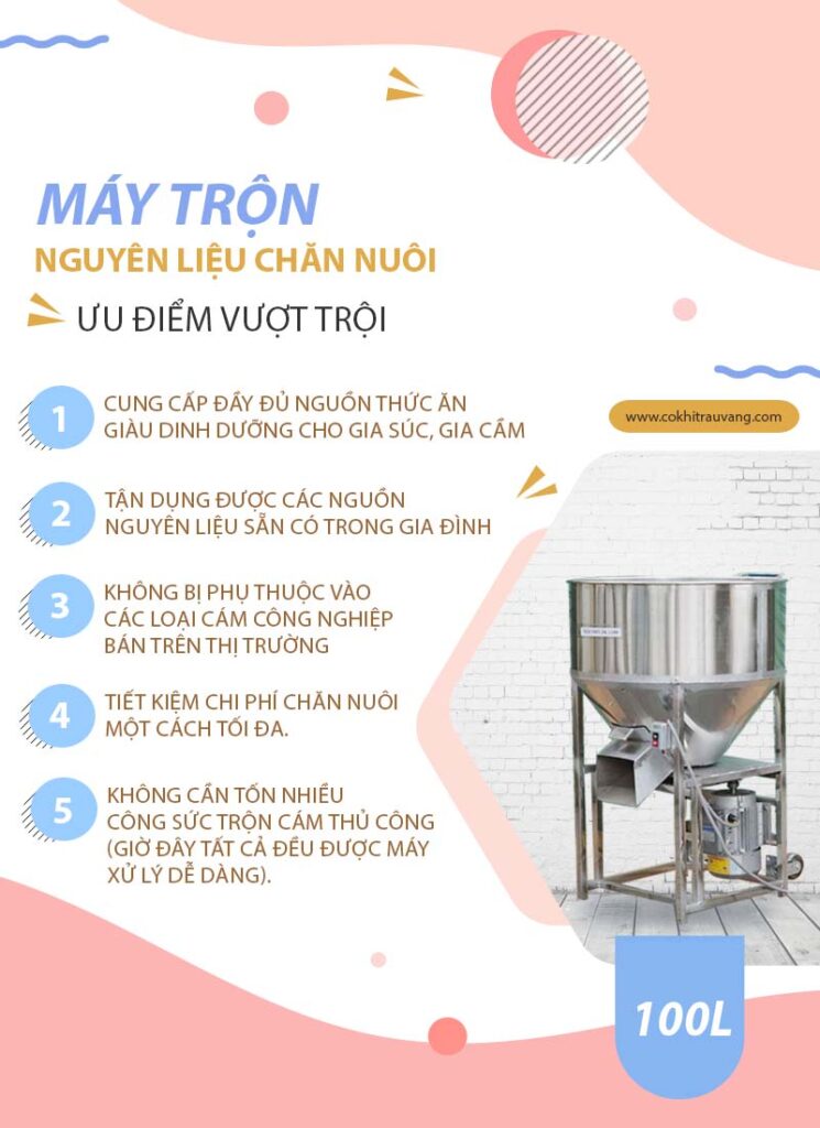 Máy trộn nguyên liệu 100L