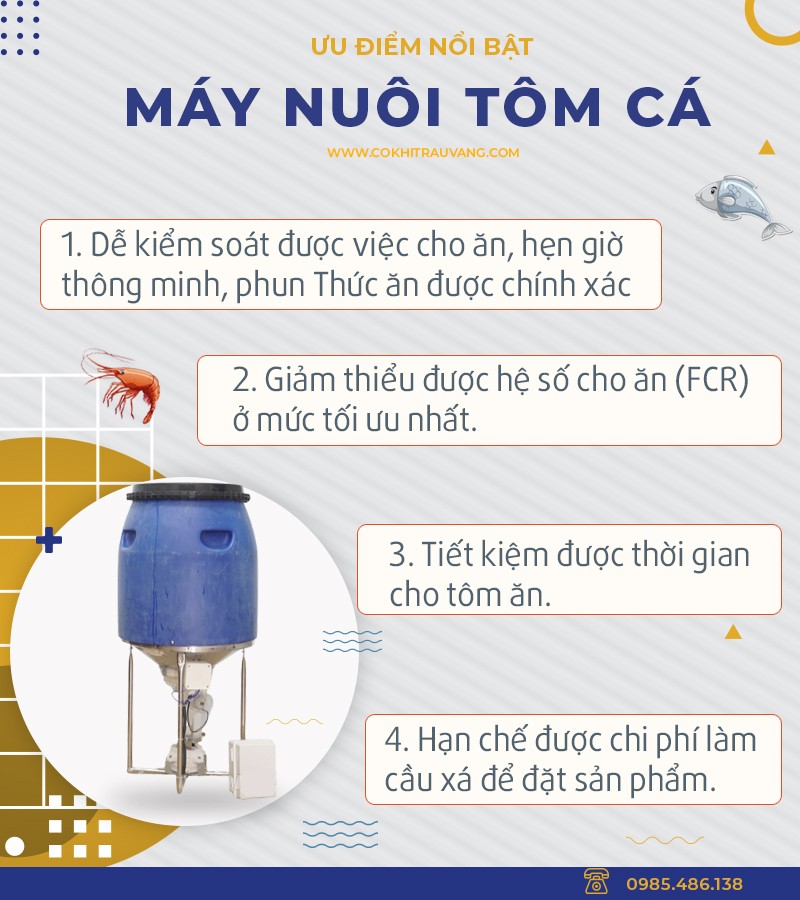 lợi ích máy nuôi tôm